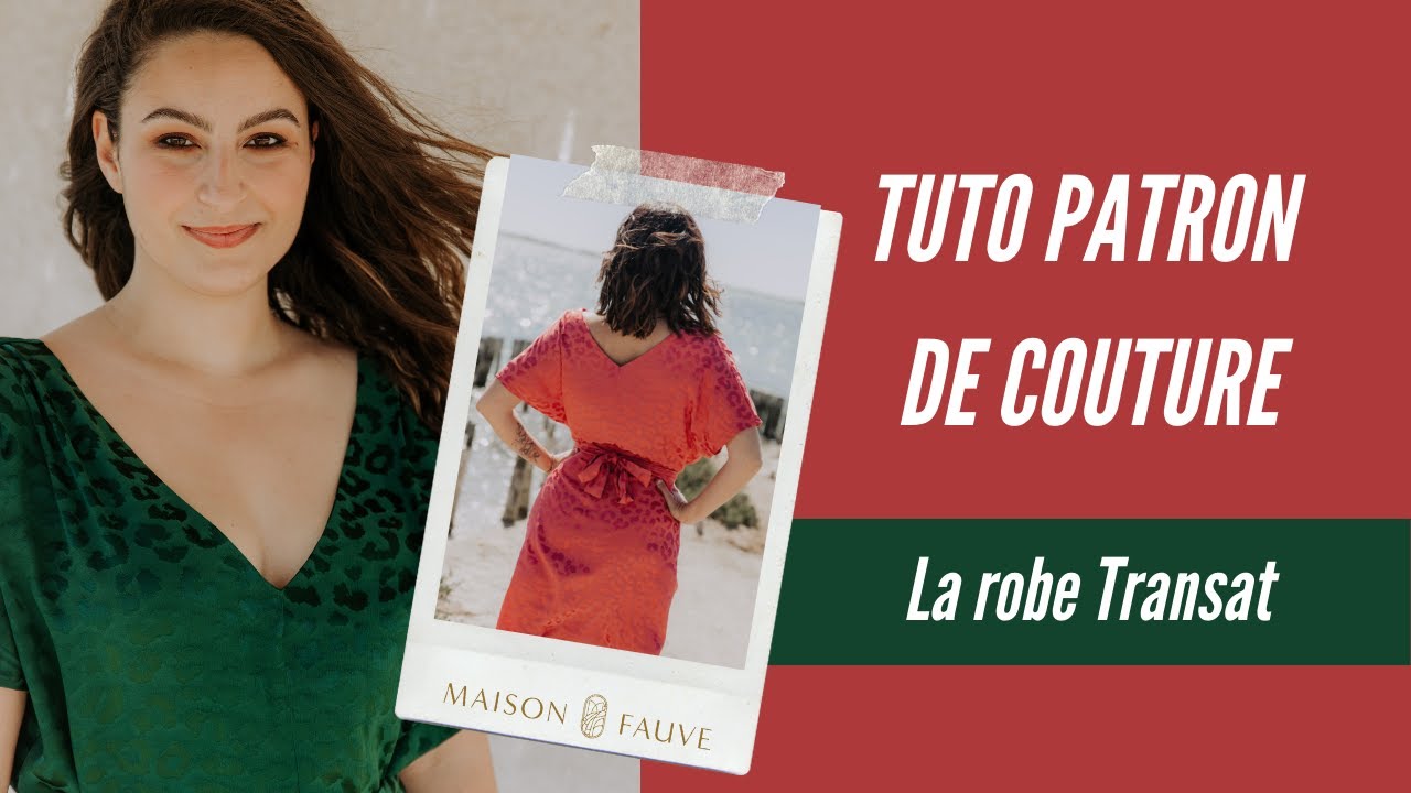 Patron couture Débutant - La robe Transat / PDF (A4, A3, A0, US Letter) - Cadres, Calques par Taille, Vidéoprojection