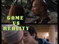 JUMANJI VS REAL LIFE MARTHA SPENCER KISSING JUMANJI WELCOME TO THE JUNGLE Therock Kissing