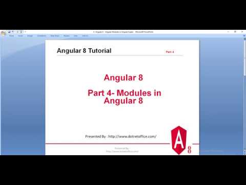 Part 4 Modules In Angular 8 Angular 8 Tutorial