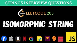 YouTube video 'Isomorphic Strings - Leetcode 205 | Easy HashMap Solution Explained'