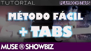como tocar SHOWBIZ en guitarra MUSE ? TUTORIAL / ACORDES / SOLO / RITMO / TABS