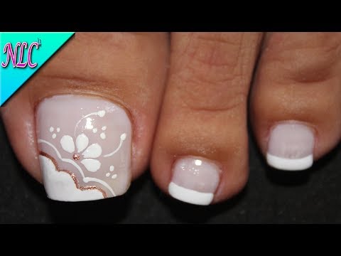 DISEÑO DE UÑAS FLORES Y FRANCÉS PARA PRINCIPIANTES – FLOWERS NAIL ART – FRENCH NAIL ART – NLC