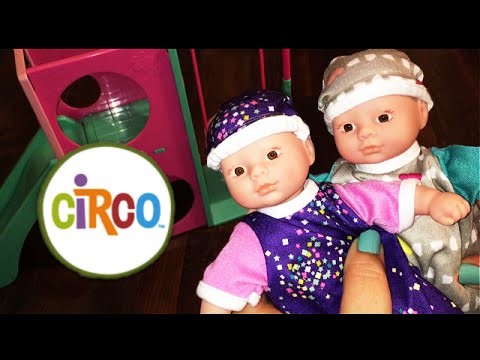 Target Circo Mini Twins Park & Play Set Baby Dolls Unboxing Video