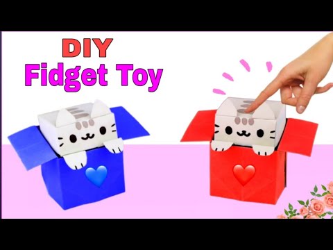 Origami  Paper Cat || Jumping Cat In Box || Fidget toy || Diy fidget toy || DIY || Paper Craft Idea