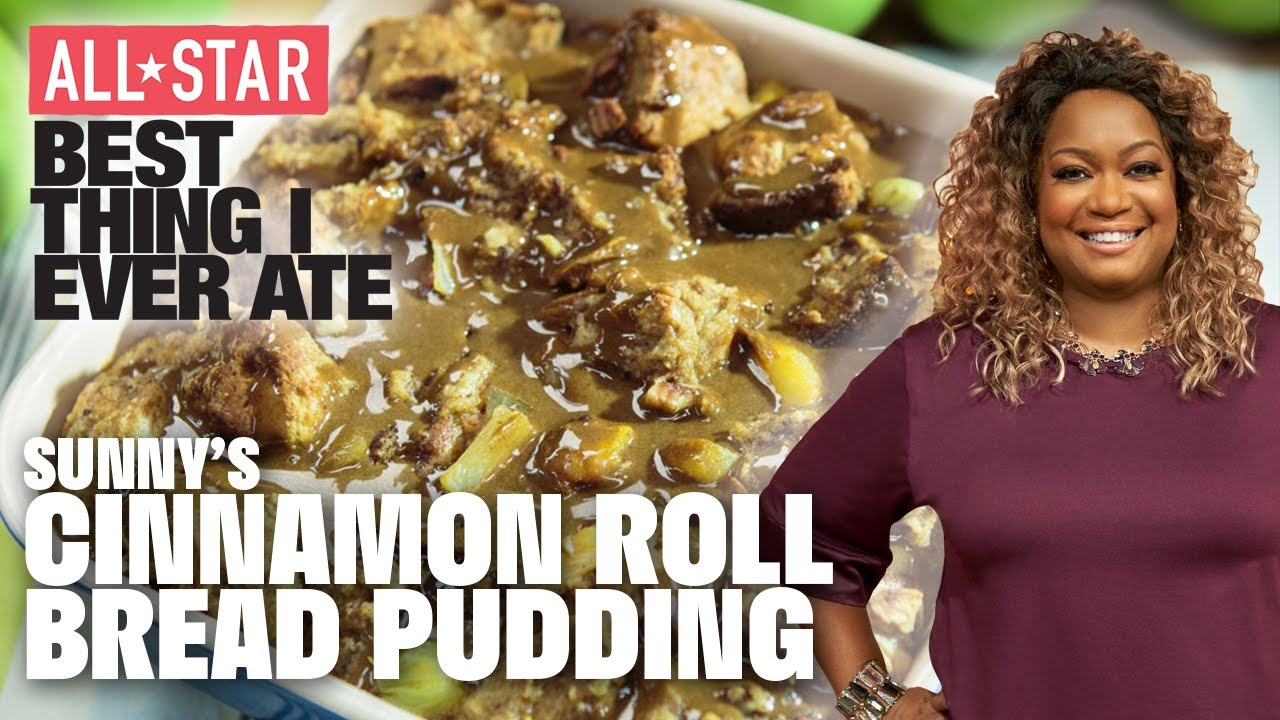 Sunny Anderson's Cinnamon Roll Bread Pudding | The Kitchen | Food Network