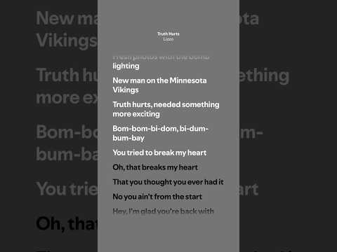 Truth Hurts - Lizzo (Lyrics)