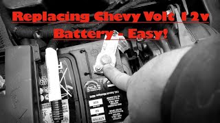 2012 Chevy Volt 12v (starter) battery replacement - Super easy job!