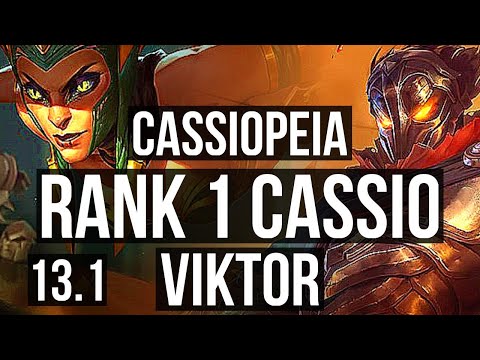 CASSIOPEIA vs VIKTOR (MID) | Rank 1 Cassio, 14/1/7, Legendary | TR Grandmaster | 13.1