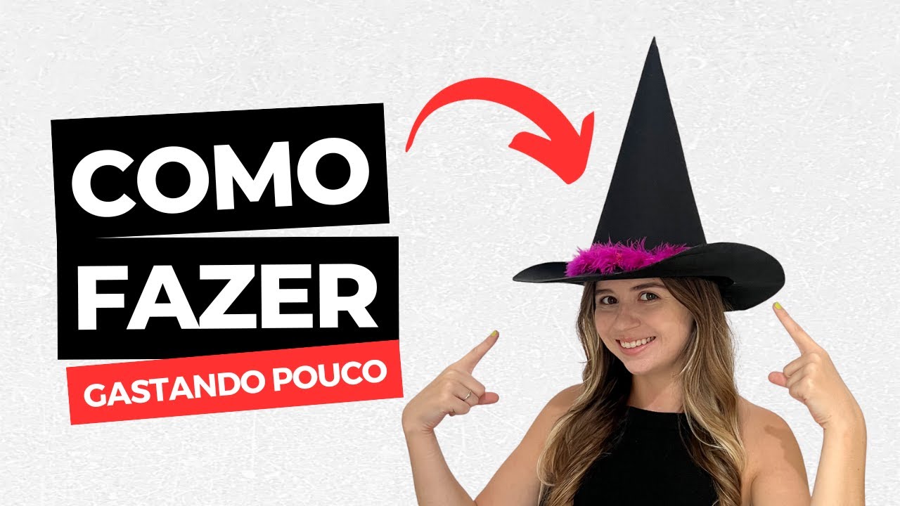 COMO FAZER UM CHAPÉU DE BRUXA PARA FANTASIA DE HALLOWEEN