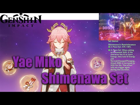 Yae Miko (Normal Attack Damage test) feat yunjin // Genshin impact