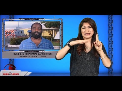 Blind dad in Bahamas carries son to safety during storm (ASL - 9.7.19)