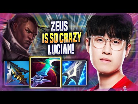 ZEUS IS SO CRAZY WITH LUCIAN! - T1 Zeus Plays Lucian TOP vs Akshan! | Season 2022