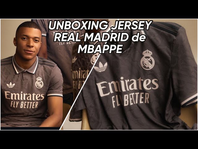 Vídeo relacionado con Real Madrid - Camiseta Primera Equipación Temporada 24/25, Mbappé, Adulto M, Replica con Licencia Oficial