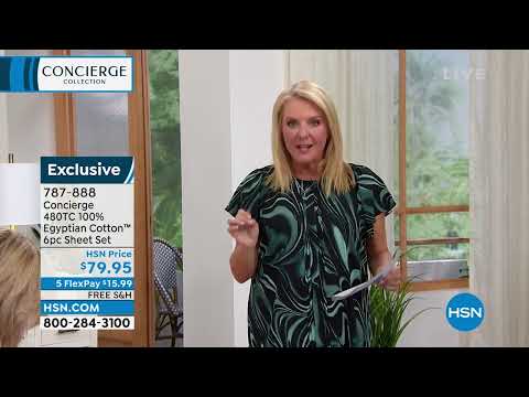 Concierge Collection 480TC 100% Egyptian Cotton 6piece S...