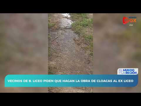 Vecinos de B. Liceo de Recreo reclaman por aguas cloacales en cunetas