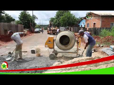 confecção de meio fio das ruas do bairro Santana