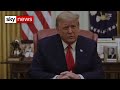 Trump appeals for peace and unity after Trump appeals for peace and unity after