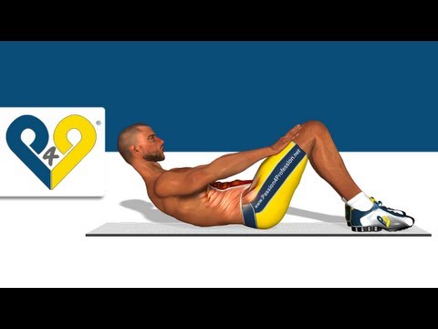 Anheben des Oberkörpers mit aufgesetzten Händen