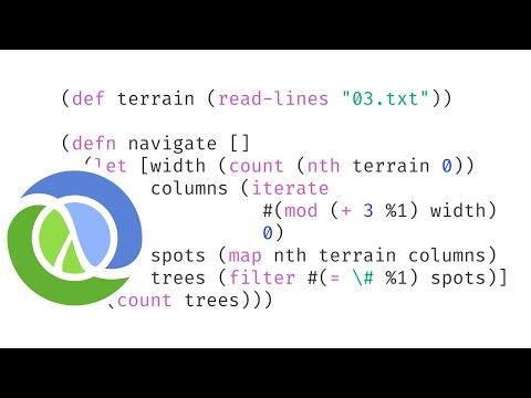 Advent of Code 2020 Day 3 Toboggan Trajectory in Clojure