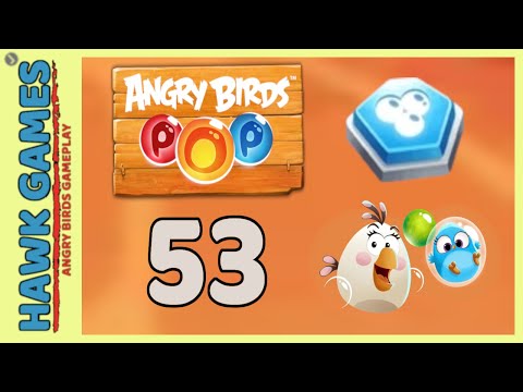 Angry Birds Stella POP Bubble Shooter Level 53 - Walkthrough, No Boosters