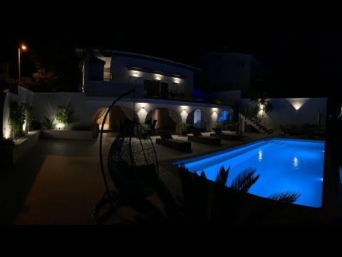 @VillaAVA Vila Ava Novigrad Dalmatia Exterior by night