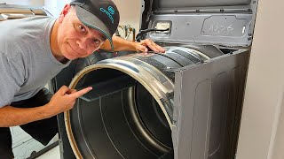 How to Put a Dryer Belt Back On — Full View of the Pulley and Belt