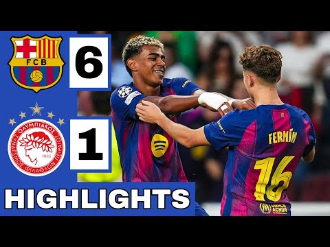 🔴🔵Barcelona vs Olympiacos (6-1) Extended HIGHLIGHTS | UEFA Champions League