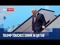 President Trump Lands In Qatar As He Continues Middle East Tour