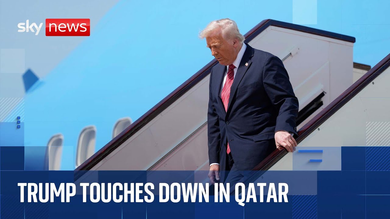 President Trump lands in Qatar as he continues Middle East tour