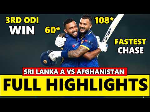 Sri Lanka A vs Afghanistan A 3rd Odi Full Match Highlights 2026 | SL VS AFG Tri Series Highlights