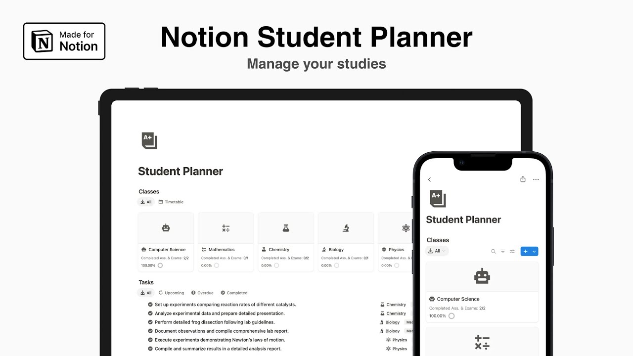 Notion Student Planner (2026 Template Tour)