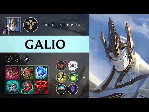 Galio Support vs Pantheon - KR Grandmaster Patch 25.24