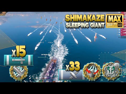 Destroyer Shimakaze: "Professional" on map Sleeping Giant - World of Warships