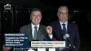 CPMI do INSS: Carlos Viana concede entrevista após reunião com ministro André Mendonça - 11/03/26