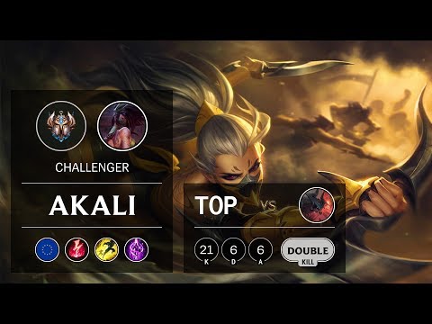 Akali Top vs Aatrox - EUW Challenger Patch 9.7