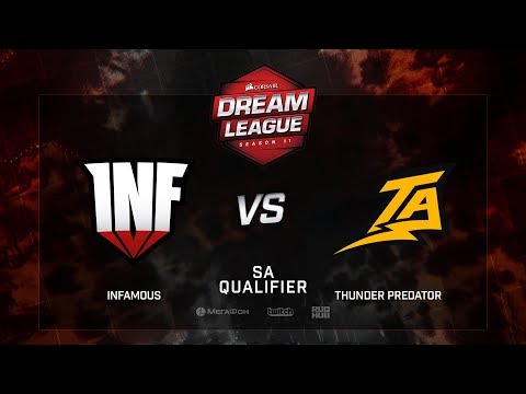 Infamous vs Thunder Predator, DreamLeague Season 11, SA QL, bo3, game 1 [Lum1Sit]