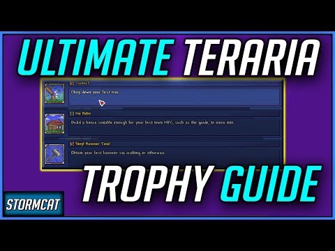 TERRARIA 1.3 ALL ACHIEVEMENTS GUIDE 2019 (PART 1) - TIMBER - NO HOBO - STOP HAMMER TIME