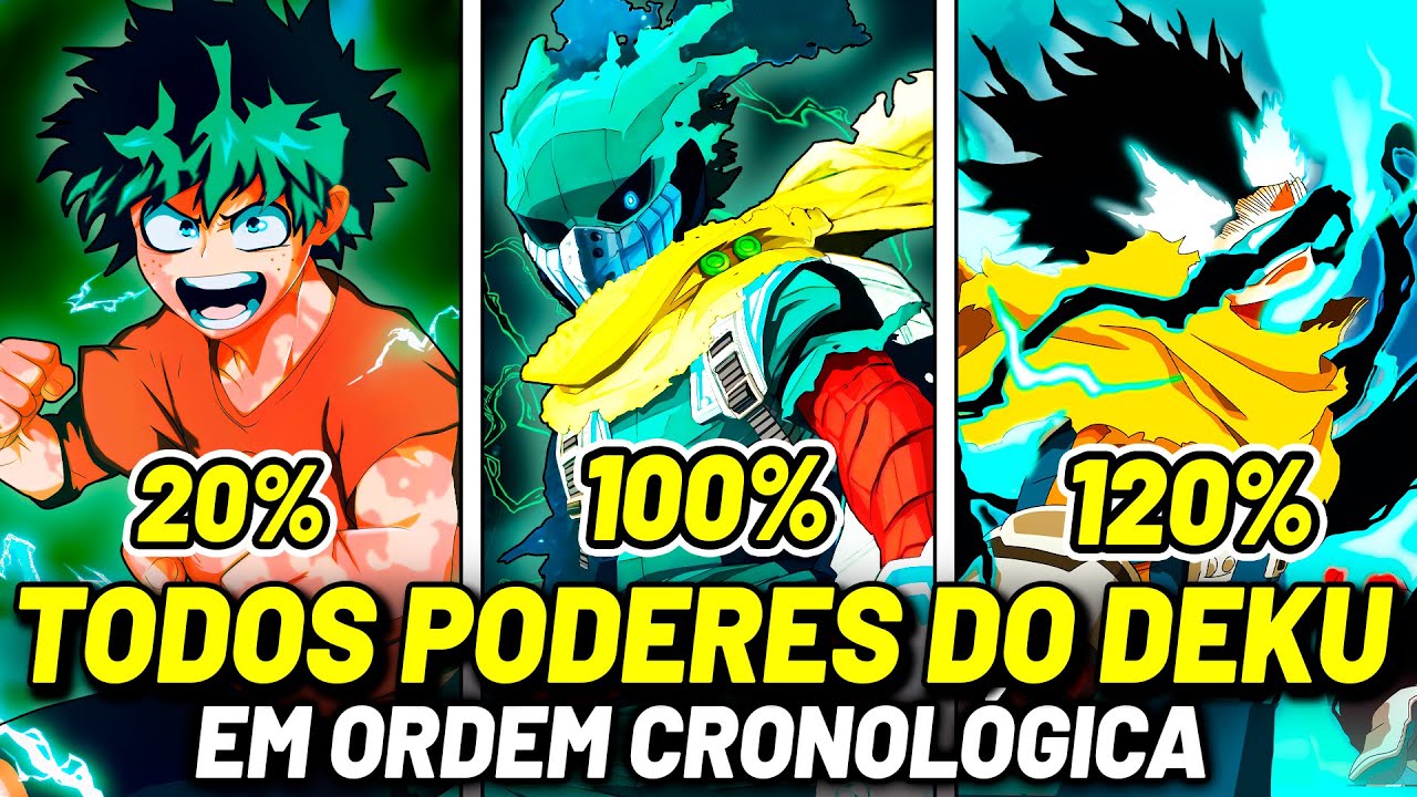 TODAS AS 7 INDIVIDUALIDADES DO DEKU EM BOKU NO HERO E COMO ELE DESPERTOU CADA UMA | MY HERO ACADEMIA