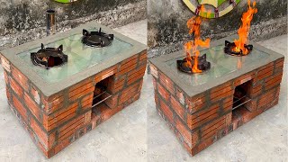 Amazing Easy Outdoor Double Wood Stove Building Ideas From Bricks And Cement - Diy Construction