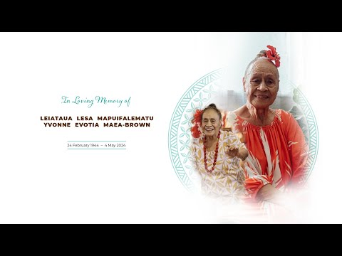 Funeral Service for Yvonne Evotia Maea-Brown