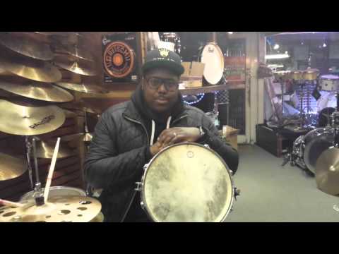 Majetone Genuine Calf Skin Drum Heads - Brushes and sticks demo by Joel Prime on Kwesi's corner