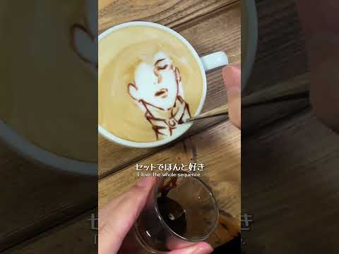 髪かきあげ禪院直哉をラテアートで再現できるのか...？　#Shorts
