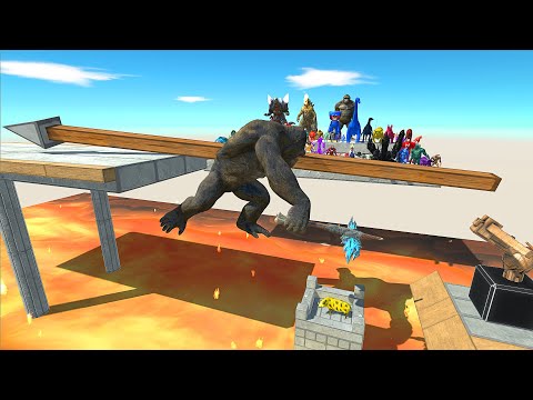 GIANT BALLISTA AND LAVA TRAP - Animal Revolt Battle Simulator