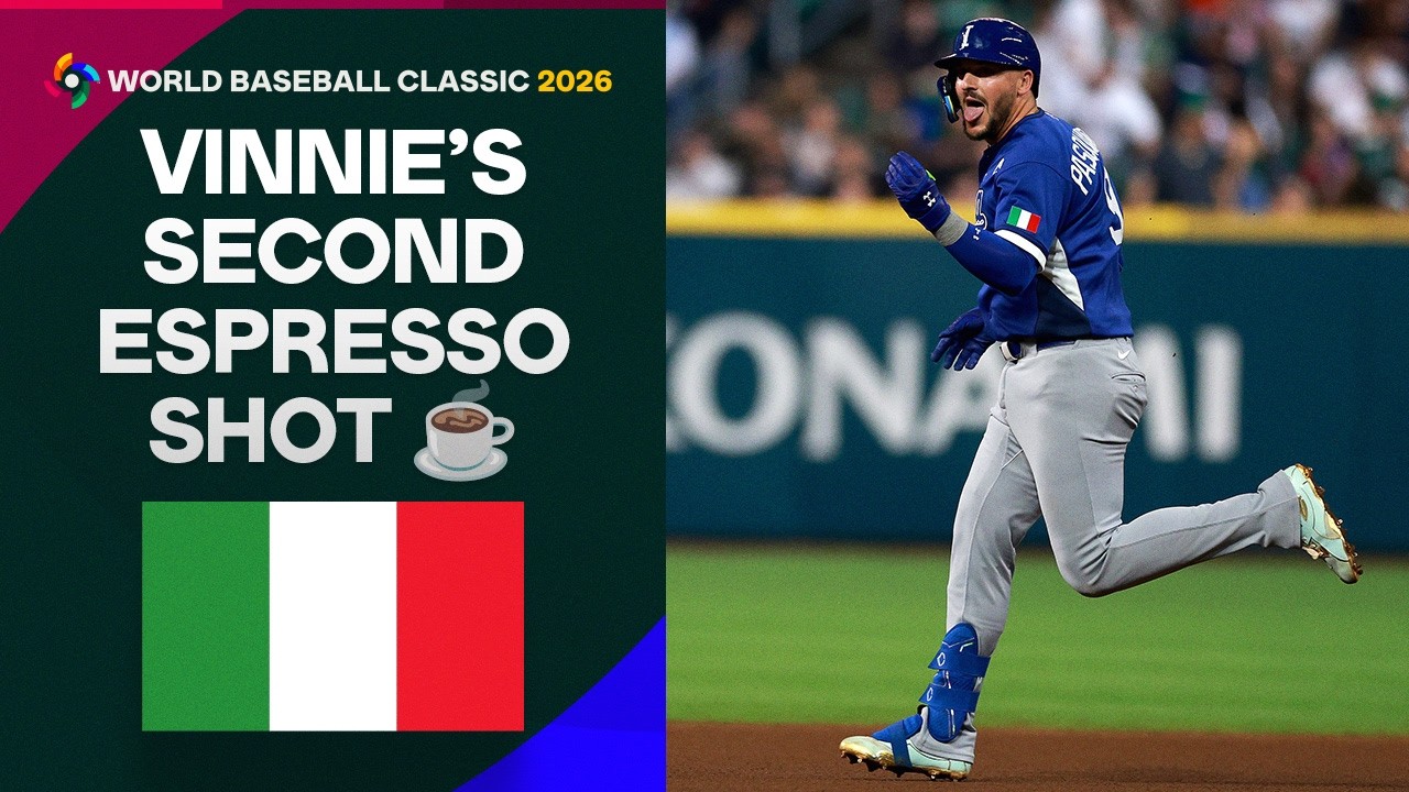 VINNIE PASQUANTINO AGAIN 🇮🇹 He hits his second homer of the game for Team Italy vs. Team Mexico!
