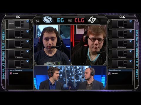 Evil Geniuses vs CLG | 2014 NA LCS Spring split Season 4 W1D2 G4 | EG vs CLG full game HD