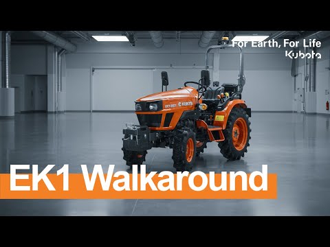 KUBOTA EK1-221 DT traktor set s rotavátorom + pluh + závažie