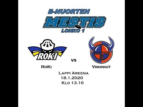 B-Nuorten Mestis RoKi vs. Viikingit Lappi Areenalla 18.1.2020