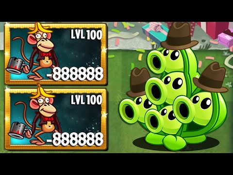 Monkey Zombie LEVEL 100 vs All Plants Max Level -  Who 's Best Plant? - PvZ 2 Gameplay
