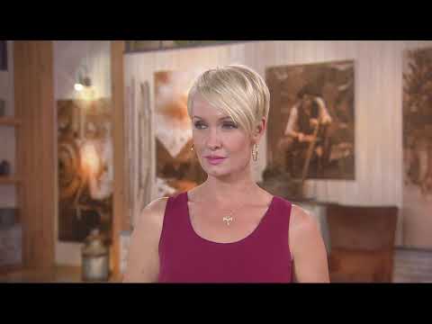 Judith Ripka Halskette mit Schloss- und Schlüsselanhänger aus 14 Karat Gold mit Diamanten auf QVC