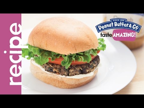 Peanut Butter Mushroom Veggie Burgers Recipe